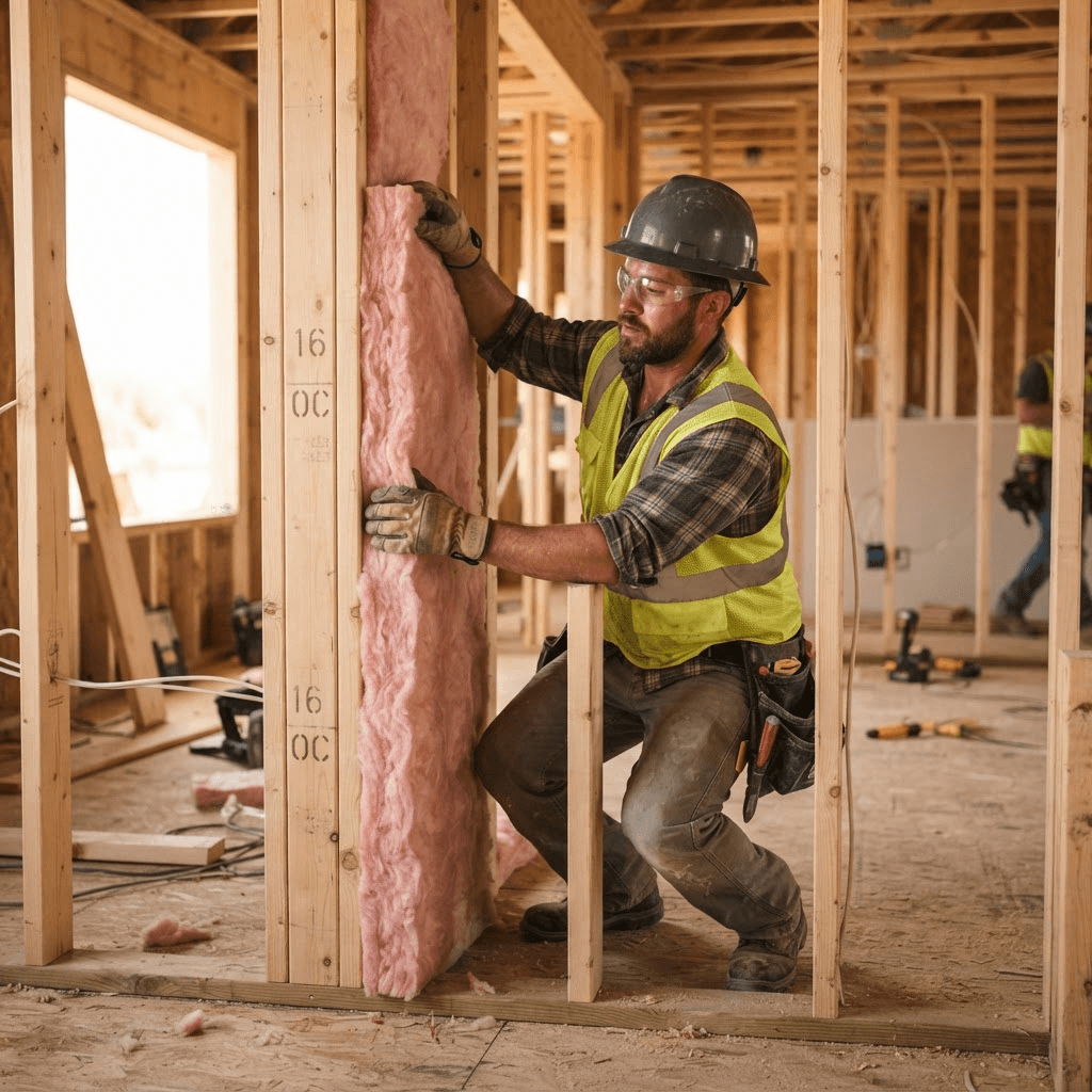 Wall insulation installation